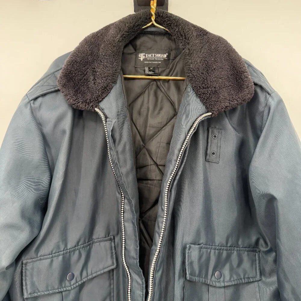 Tact Squad Men’s Nylon Police Bomber J Insulated Winter Jacket Size XL